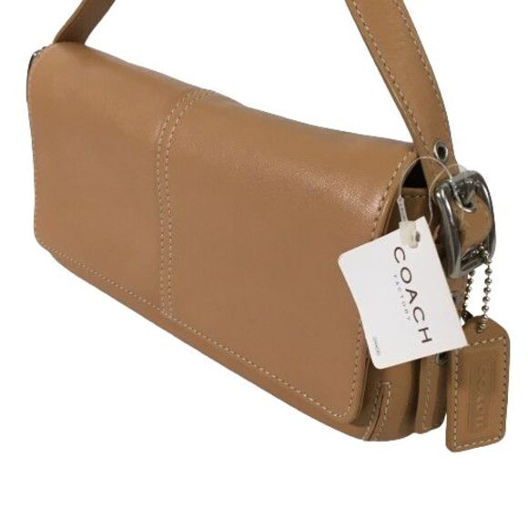 NWT Vintage Coach Legacy Mini Flap Small Crossbody Bag Camel Leather 4280 w/ Box - Picture 4 of 17